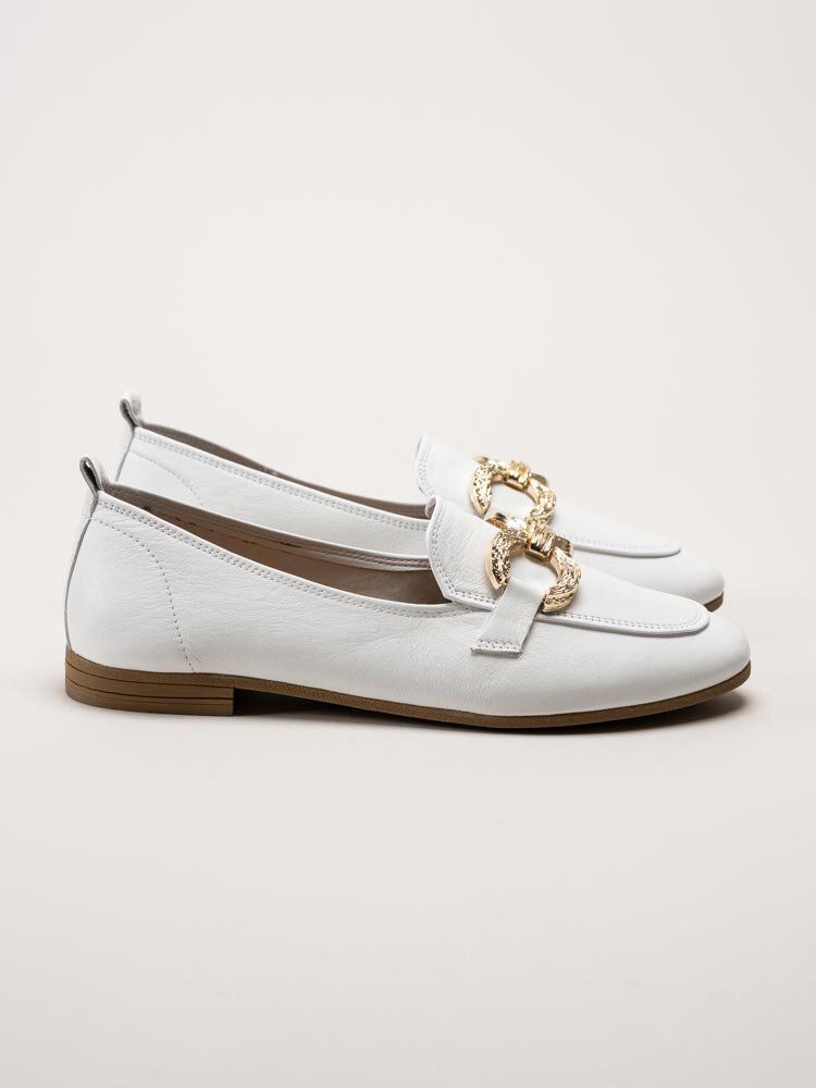 Tamaris - Vita loafers i skinn