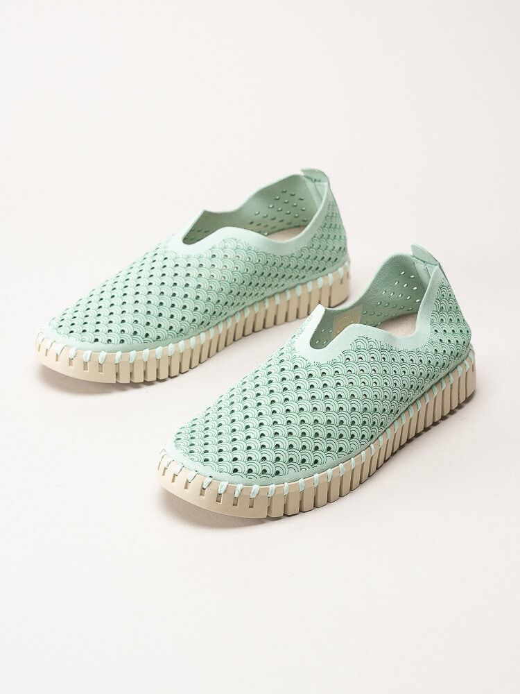 Ilse Jacobsen - Tulip3275 - Ljusgröna slip on skor