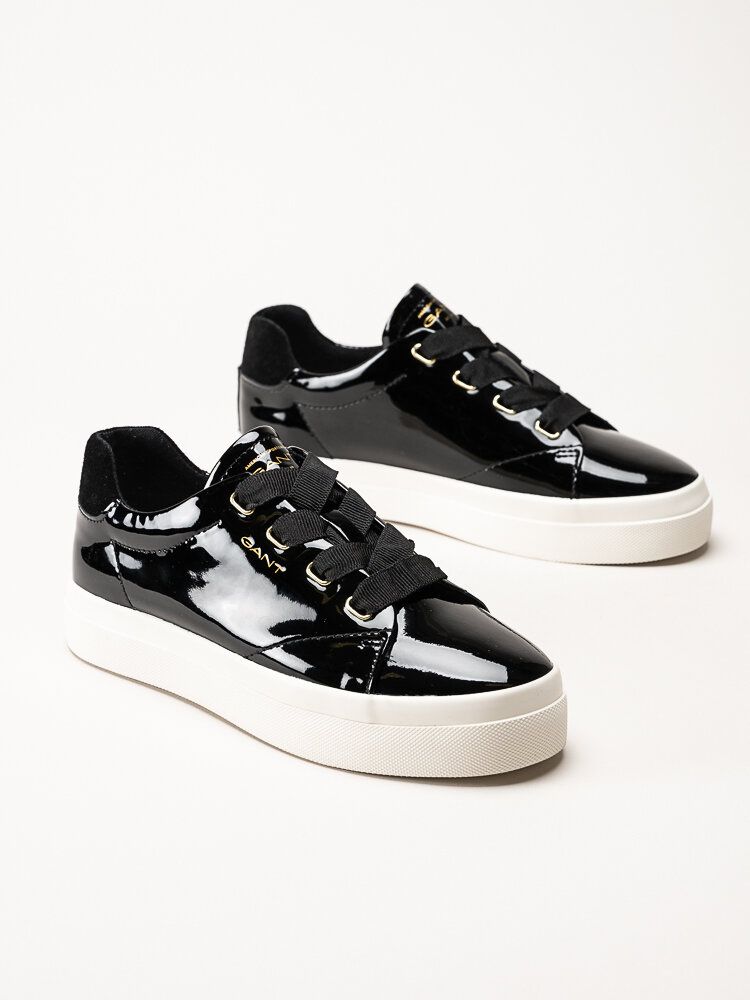 Gant Footwear - Avona Sneaker - Svarta sneakers i lackskinn
