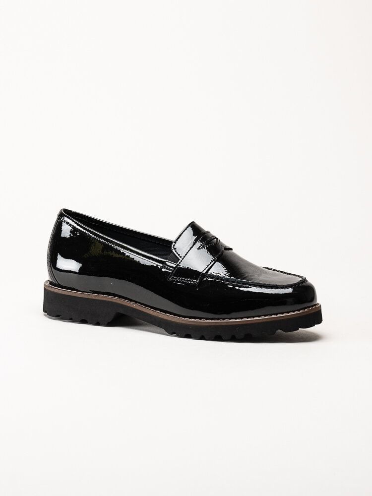 Sioux - Meredith - Svarta loafers i lack