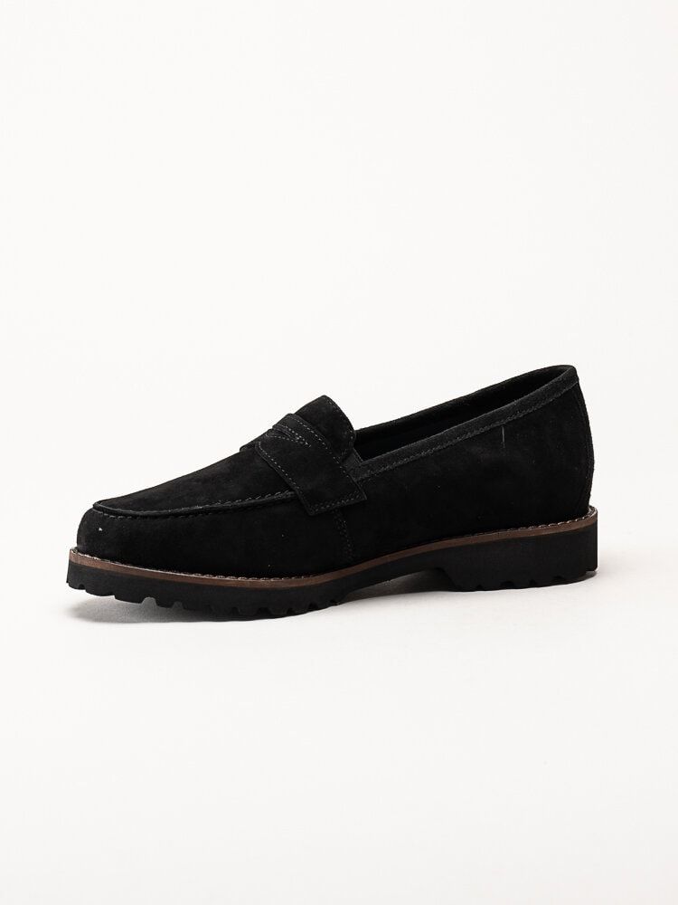 Sioux - Meredith - Svarta loafers i mocka