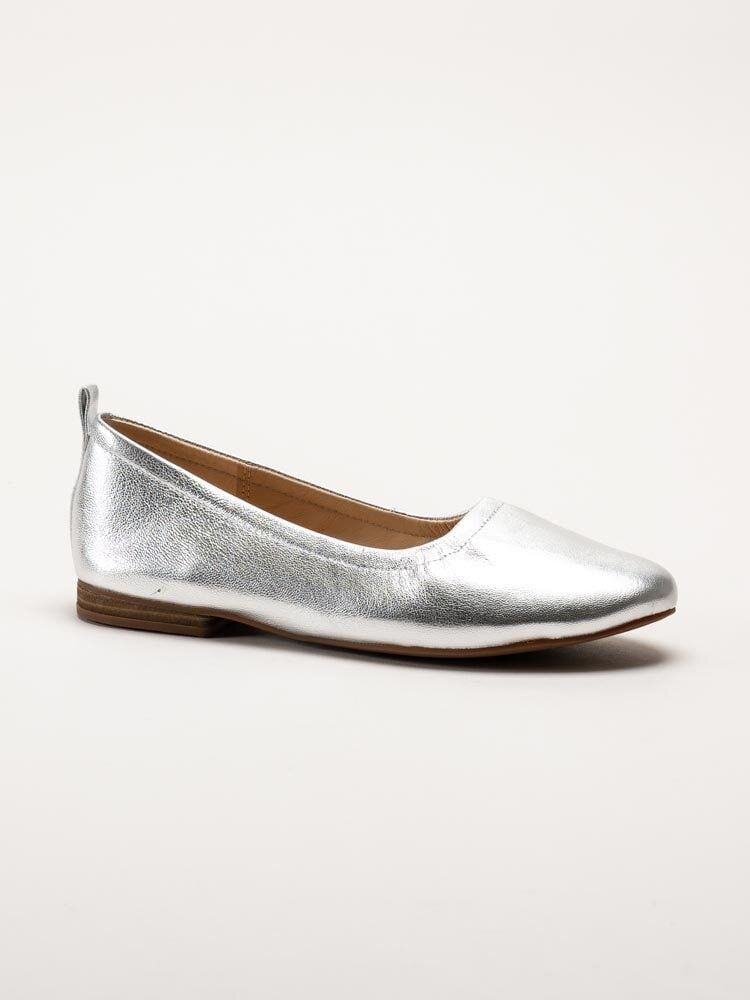 Clarks - Fawna Soft D - Slilver ballerina i skinn