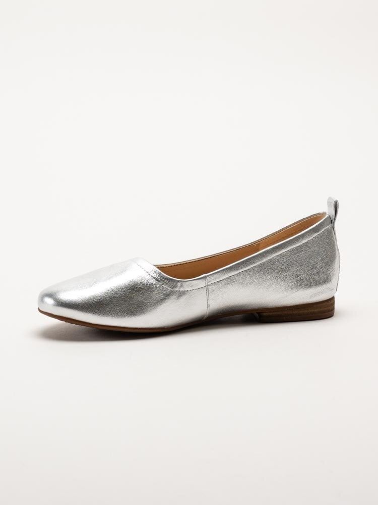 Clarks - Fawna Soft D - Slilver ballerina i skinn