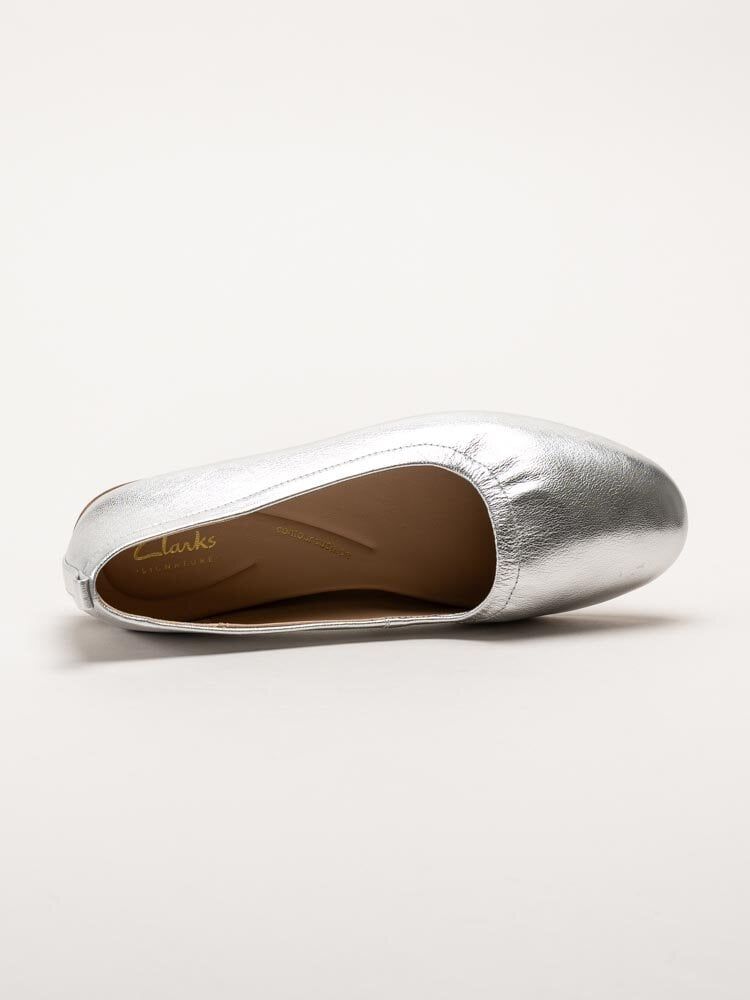 Clarks - Fawna Soft D - Slilver ballerina i skinn