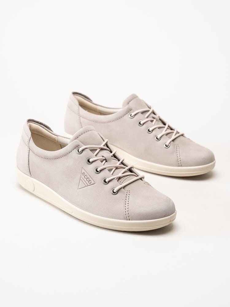 Ecco - Soft 2.0 Tie - Grå snörskor i nubuck