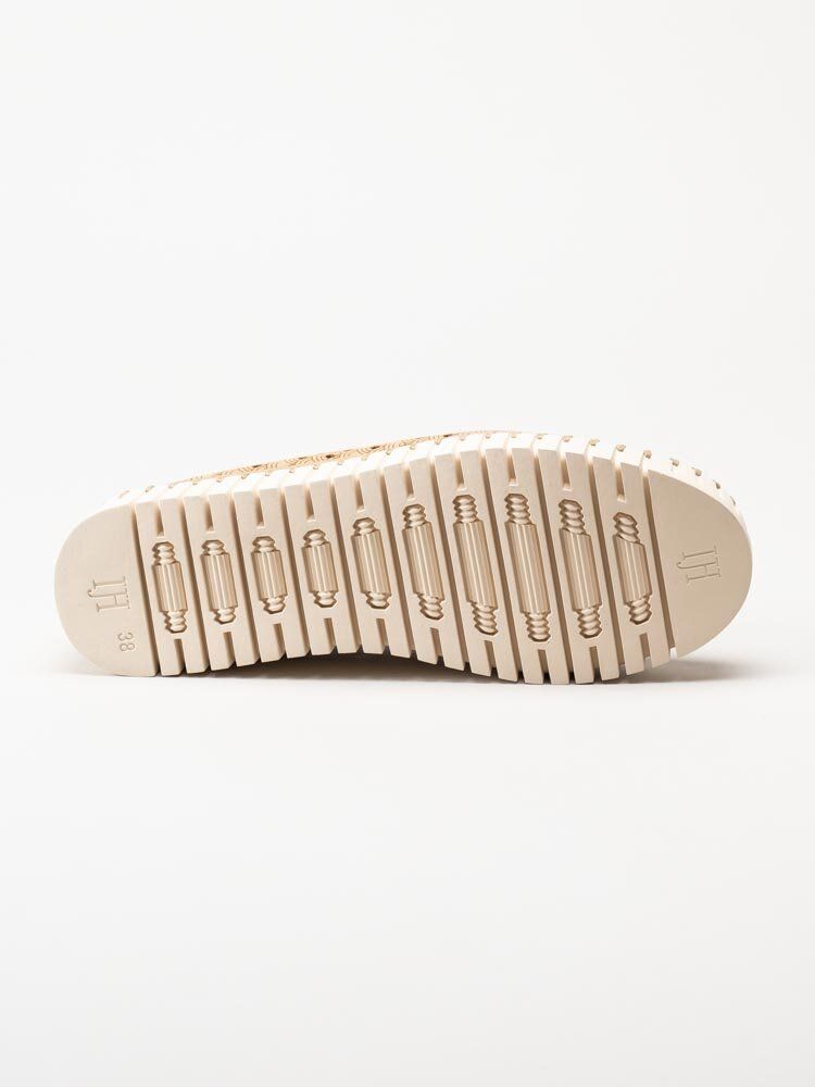 Ilse Jacobsen - Tulip3373 - Beige slip on skor med perforering
