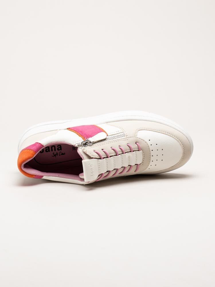 Jana - Vita multifärgade sneakers