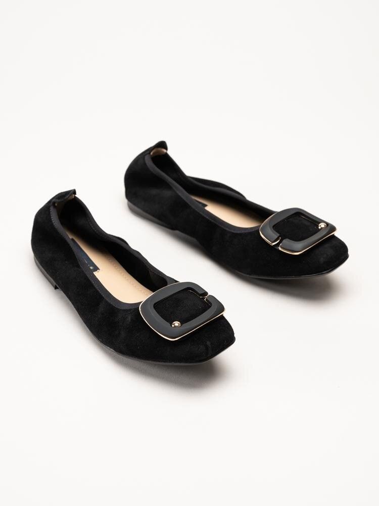 Novita - Amendola - Svart ballerina i mocka