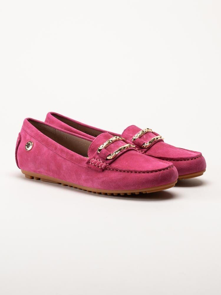 Novita - Parma - Rosa loafers med guldfärgat spänne