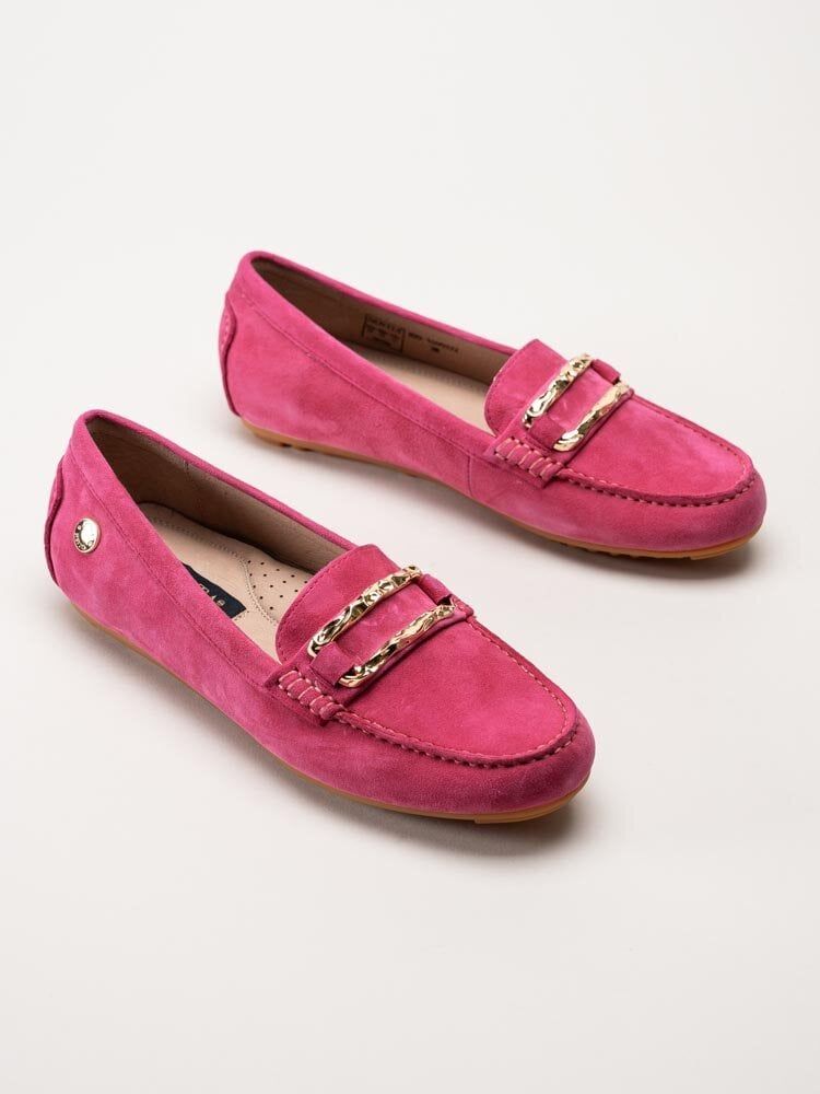 Novita - Parma - Rosa loafers med guldfärgat spänne