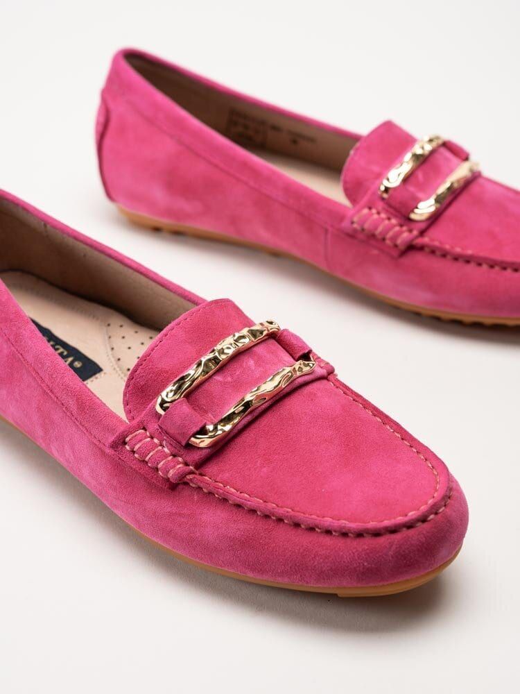 Novita - Parma - Rosa loafers med guldfärgat spänne