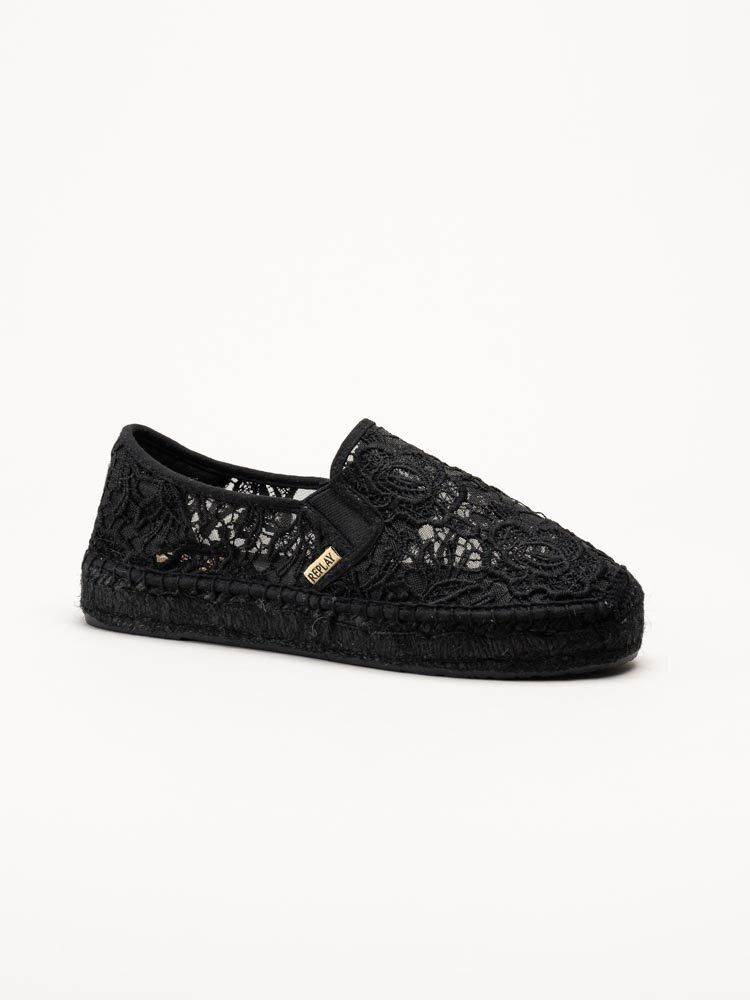 Replay - Nash Macrame - Svarta espadrillos