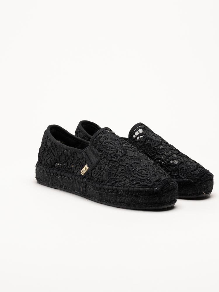 Replay - Nash Macrame - Svarta espadrillos