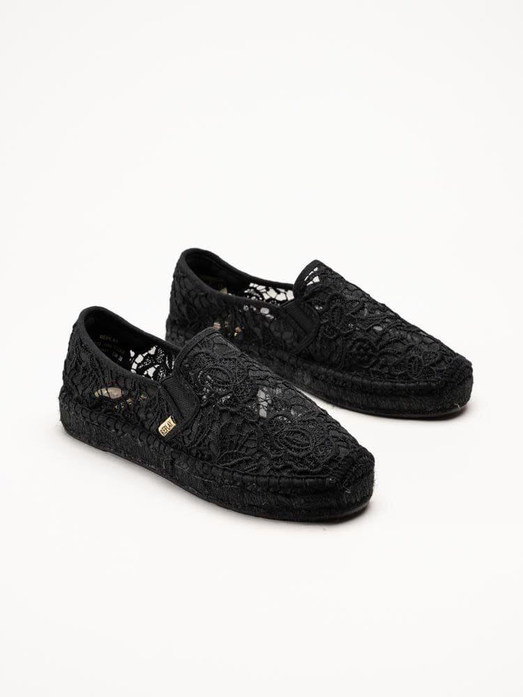 Replay - Nash Macrame - Svarta espadrillos