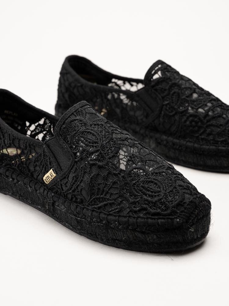 Replay - Nash Macrame - Svarta espadrillos