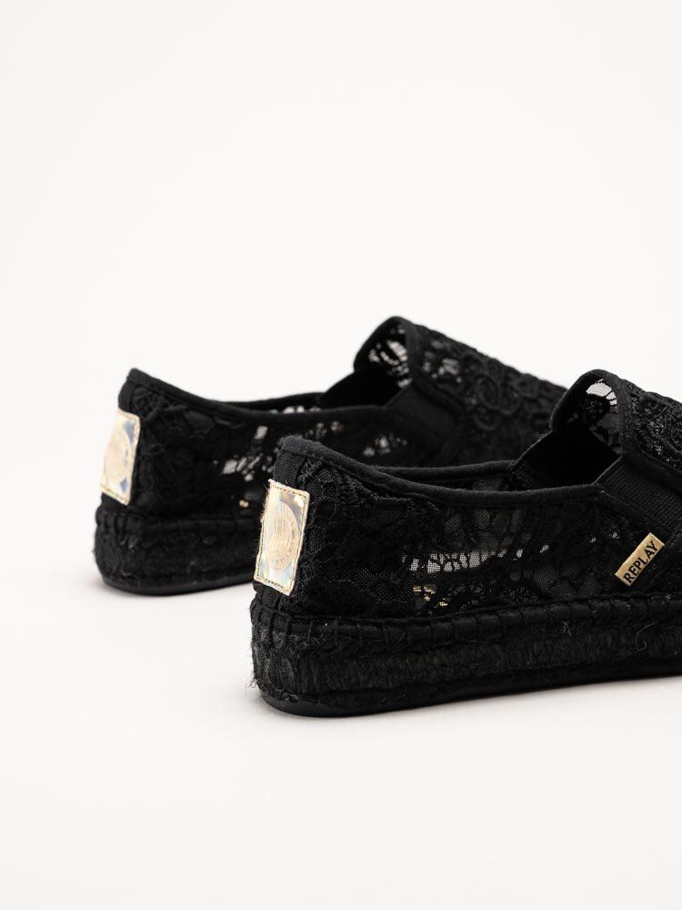 Replay - Nash Macrame - Svarta espadrillos