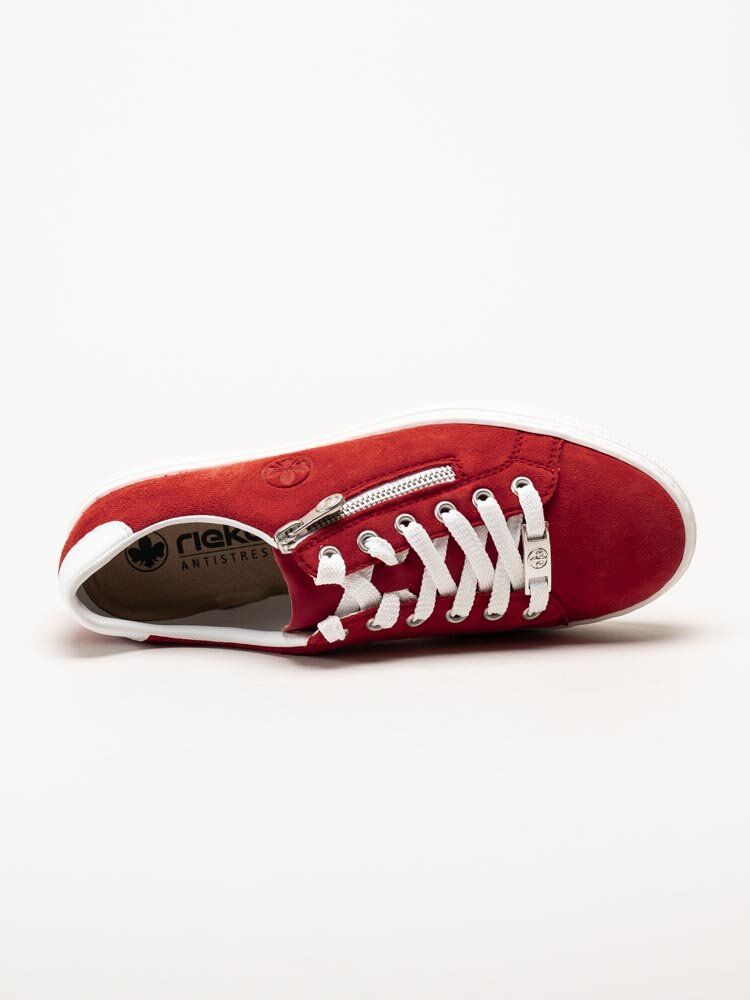 Rieker - Röda sneakers i mocka