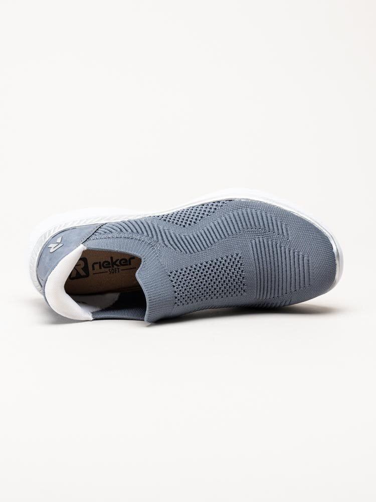 Rieker - Blå slip on skor i textil