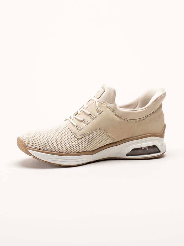 Rieker - Beige slip on skor i textil