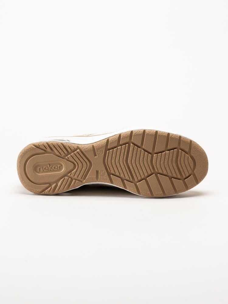 Rieker - Beige slip on skor i textil