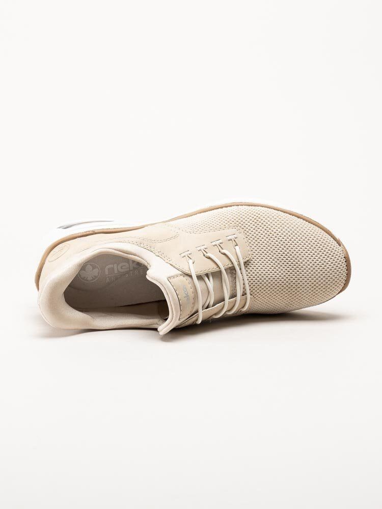 Rieker - Beige slip on skor i textil