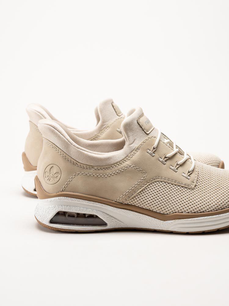 Rieker - Beige slip on skor i textil