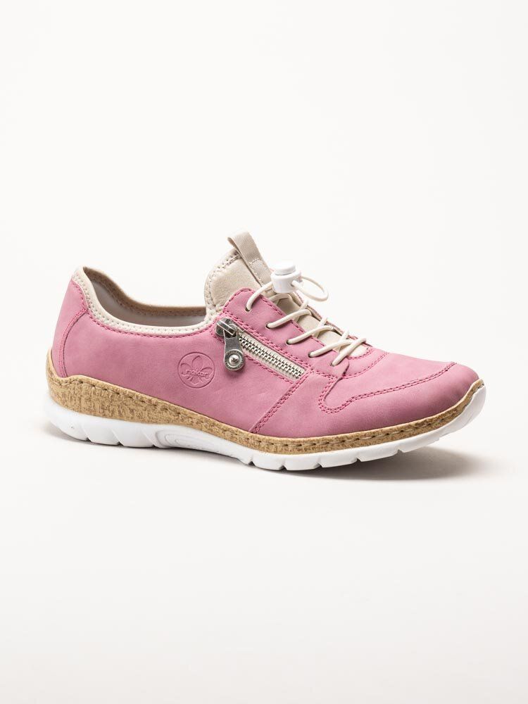 Rieker - Rosa sportiga slip on skor
