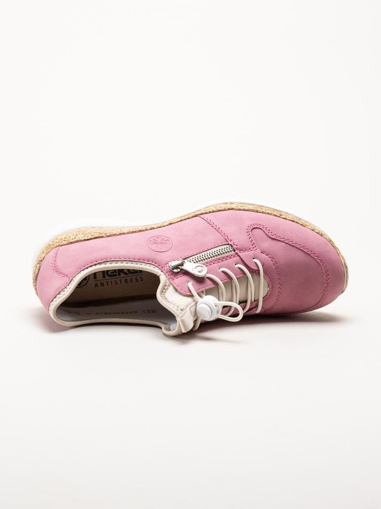 Rieker - Rosa sportiga slip on skor