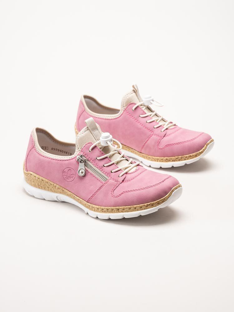 Rieker - Rosa sportiga slip on skor