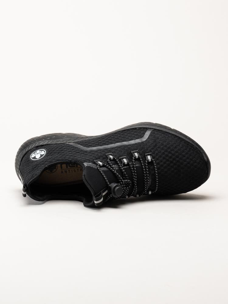 Rieker - Svarta slip on sneakers i textil