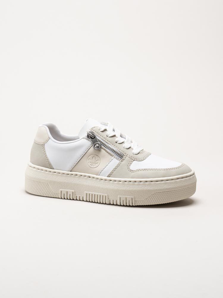 Rieker - Flerfärgad vita platåsneakers