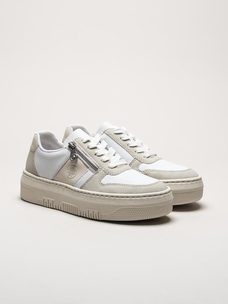 Rieker - Flerfärgad vita platåsneakers
