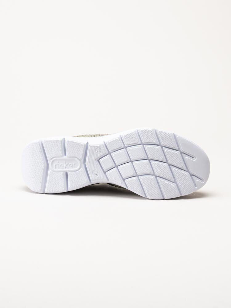 Rieker - Gröna slip on skor i textil