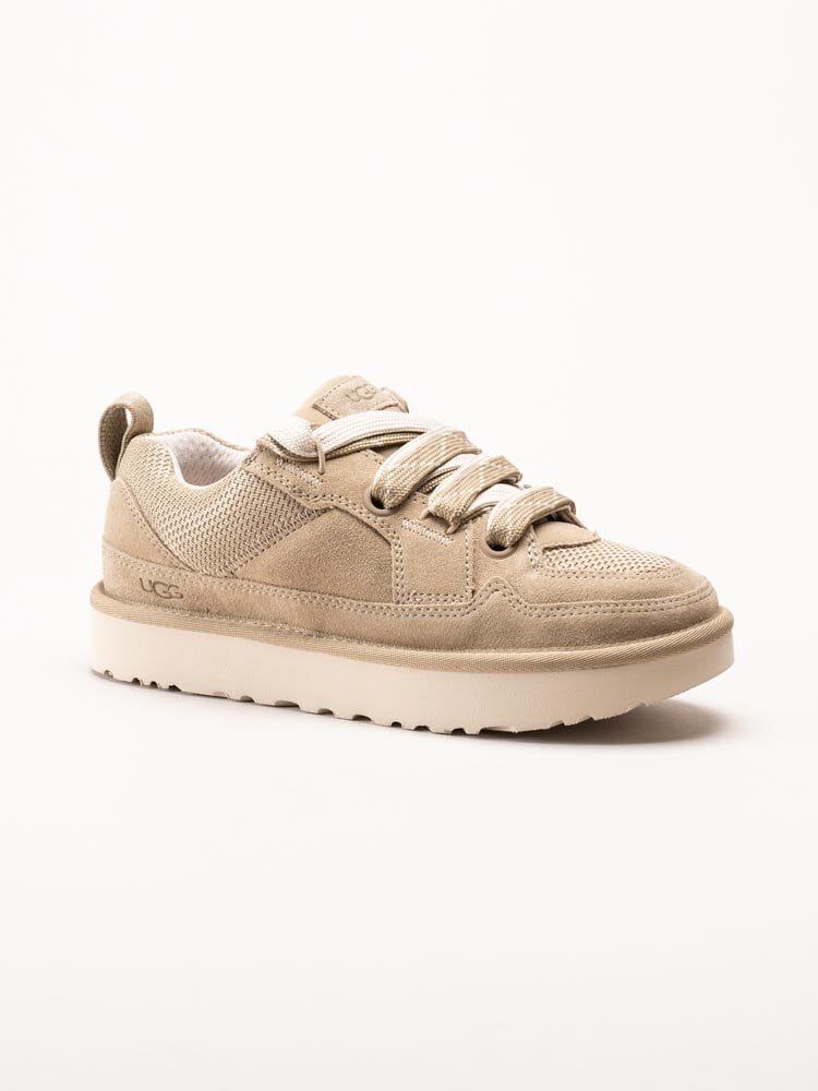 UGG - W Lo Lowmel - Beige sneakers i mocka