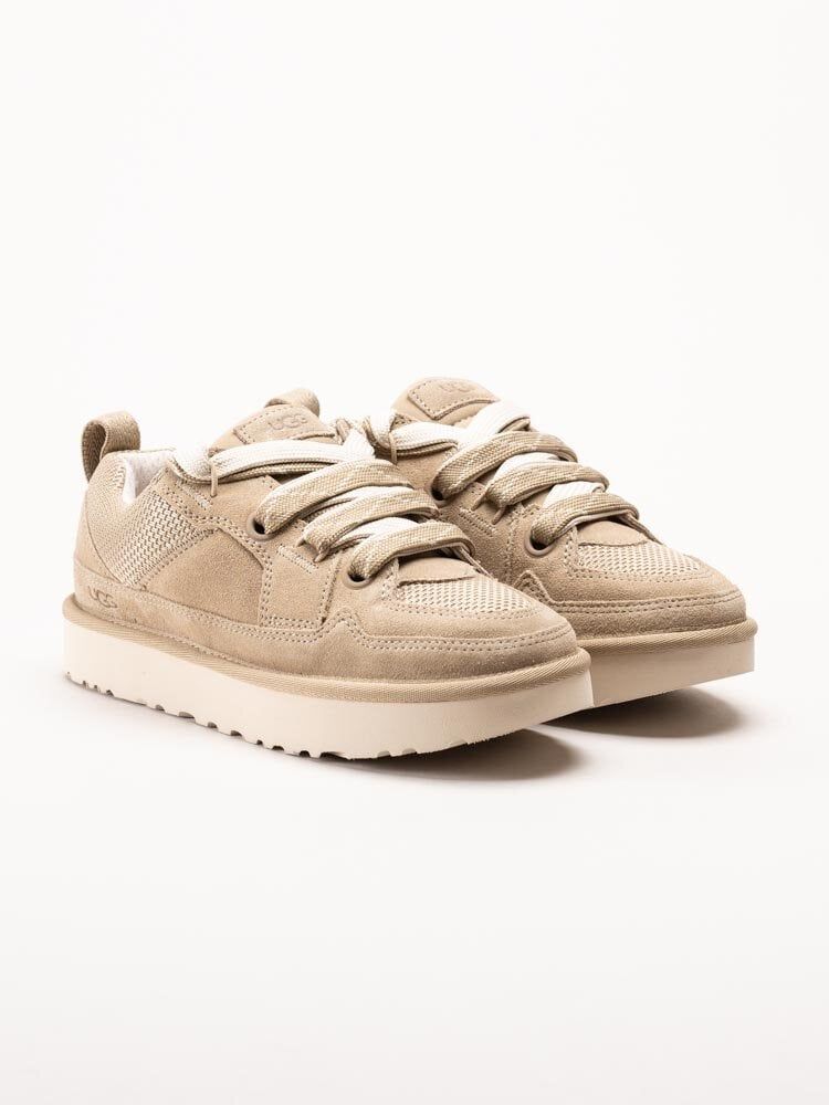 UGG - W Lo Lowmel - Beige sneakers i mocka