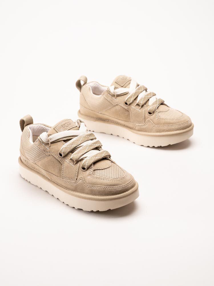 UGG - W Lo Lowmel - Beige sneakers i mocka