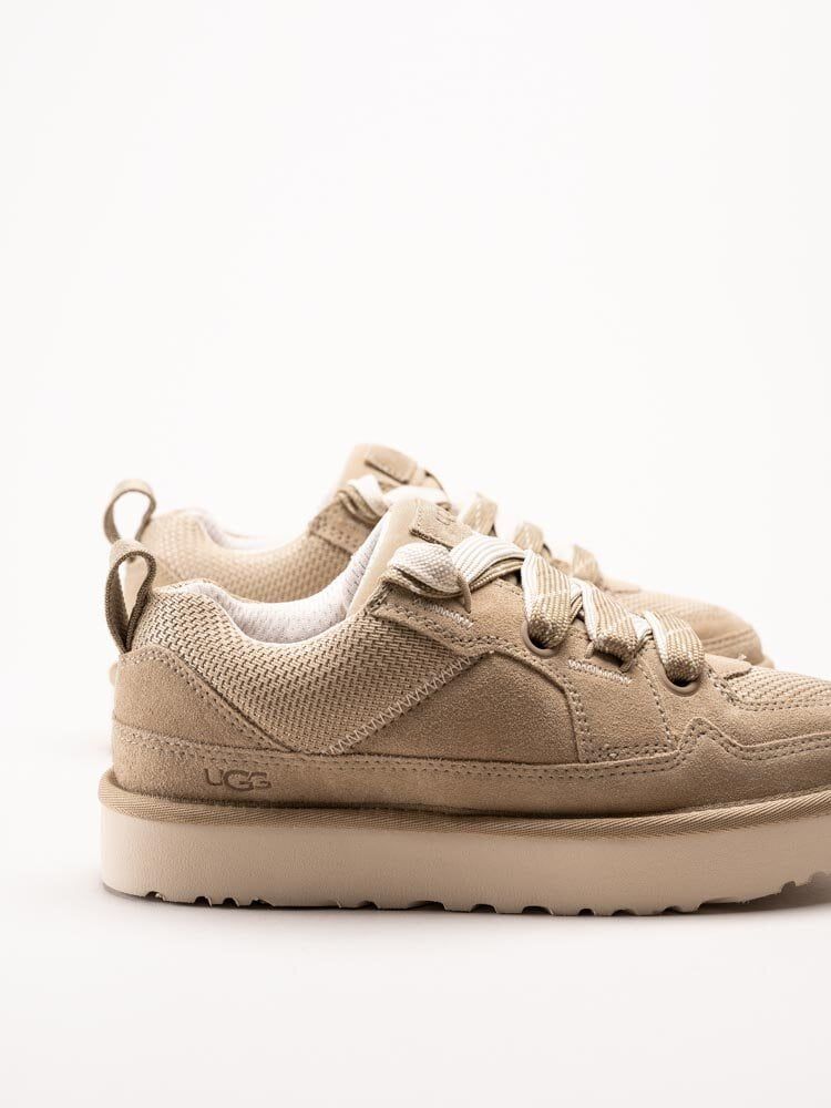 UGG - W Lo Lowmel - Beige sneakers i mocka