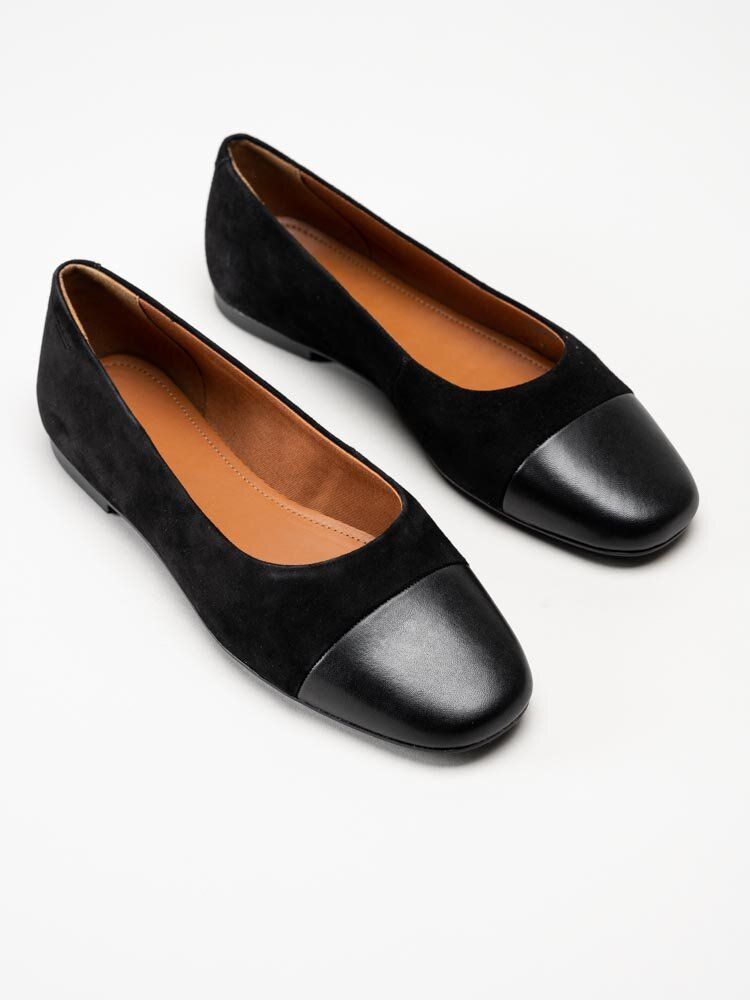 Vagabond - Jolin - Svarta ballerinaskor i mocka och skinn