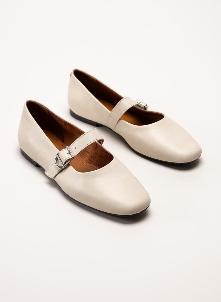 Vagabond - Jolin - Off white ballerinaskor i skinn