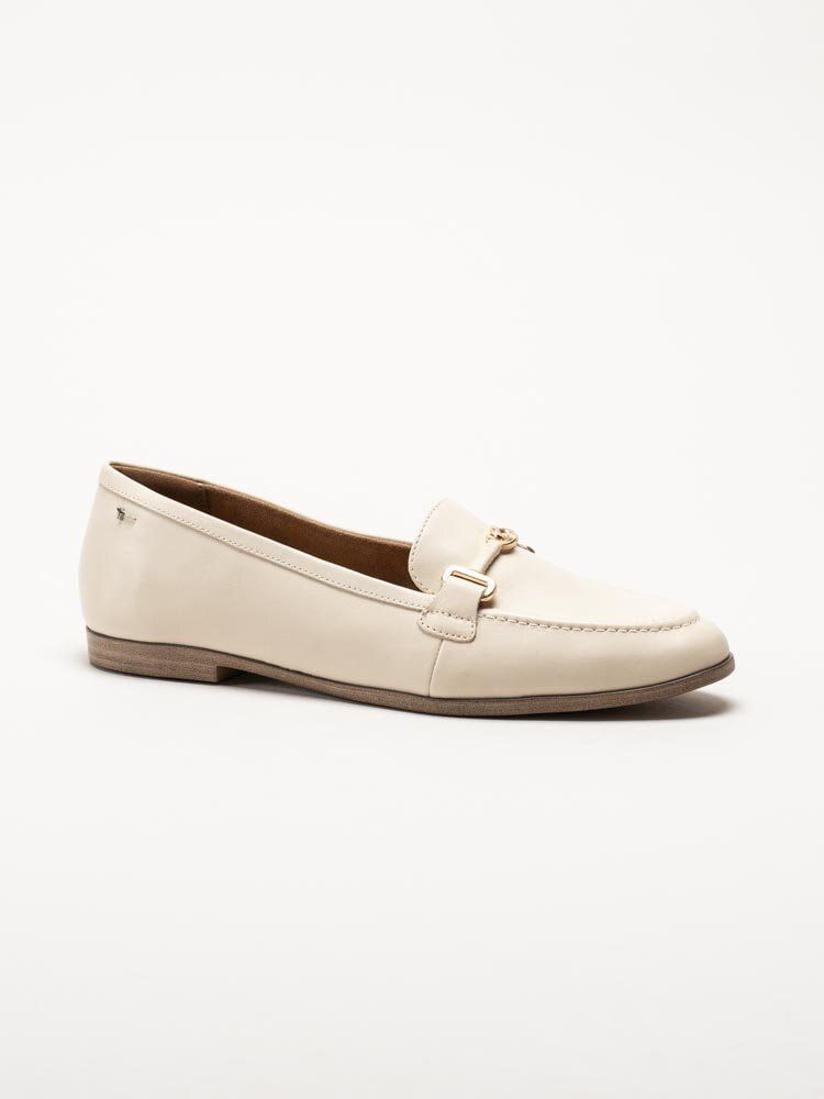 Tamaris - Beige loafers i skinn
