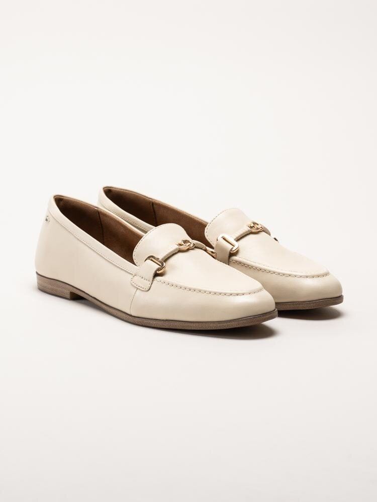 Tamaris - Beige loafers i skinn