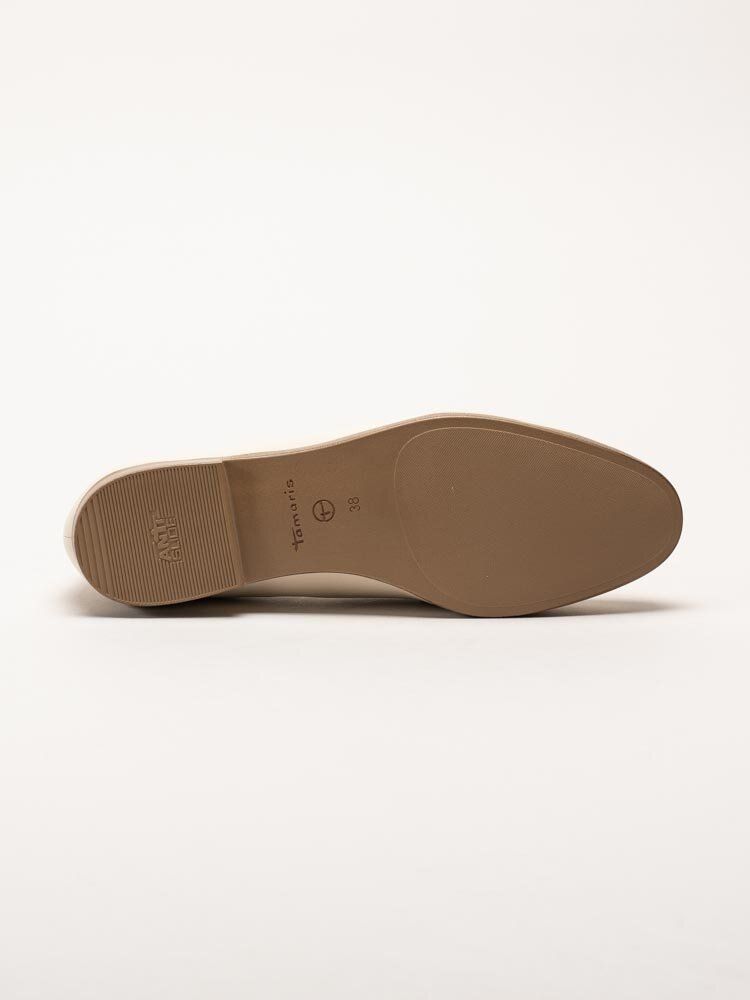Tamaris - Beige loafers i skinn
