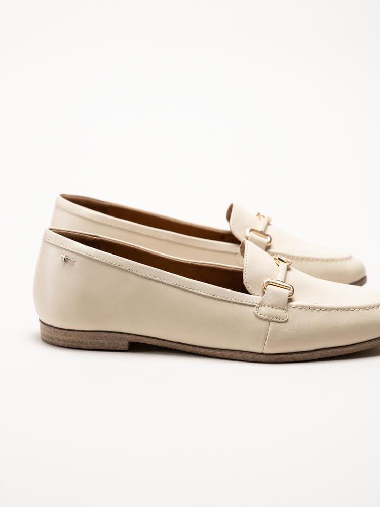 Tamaris - Beige loafers i skinn