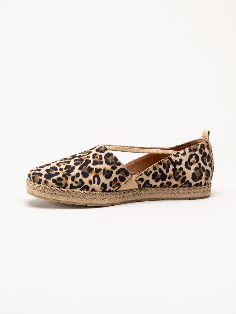 Tamaris - Leopardmönstrade espadrillos i nubuck