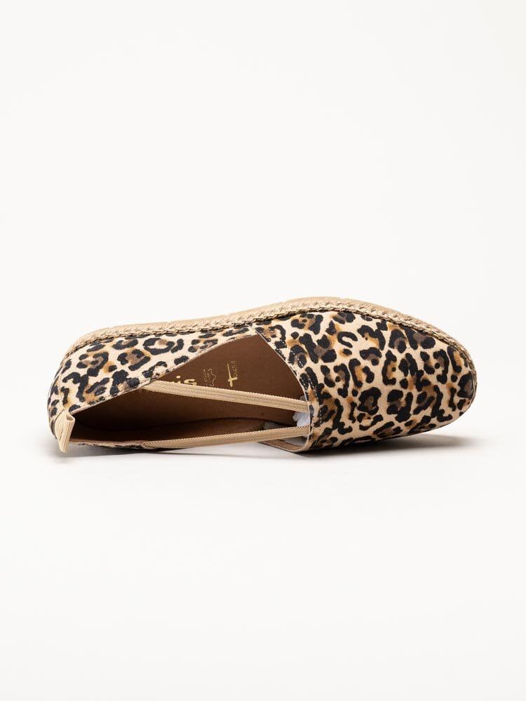 Tamaris - Leopardmönstrade espadrillos i nubuck