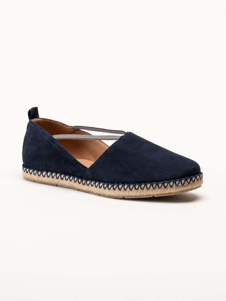 Tamaris - Mörkblå espadrillos i nubuck