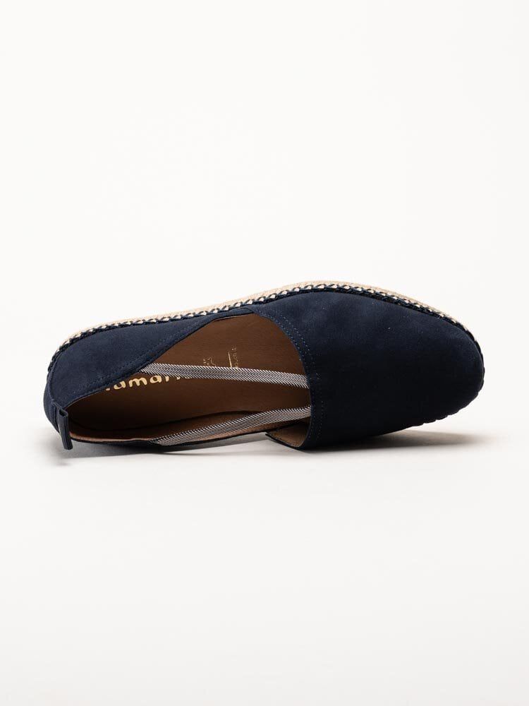 Tamaris - Mörkblå espadrillos i nubuck