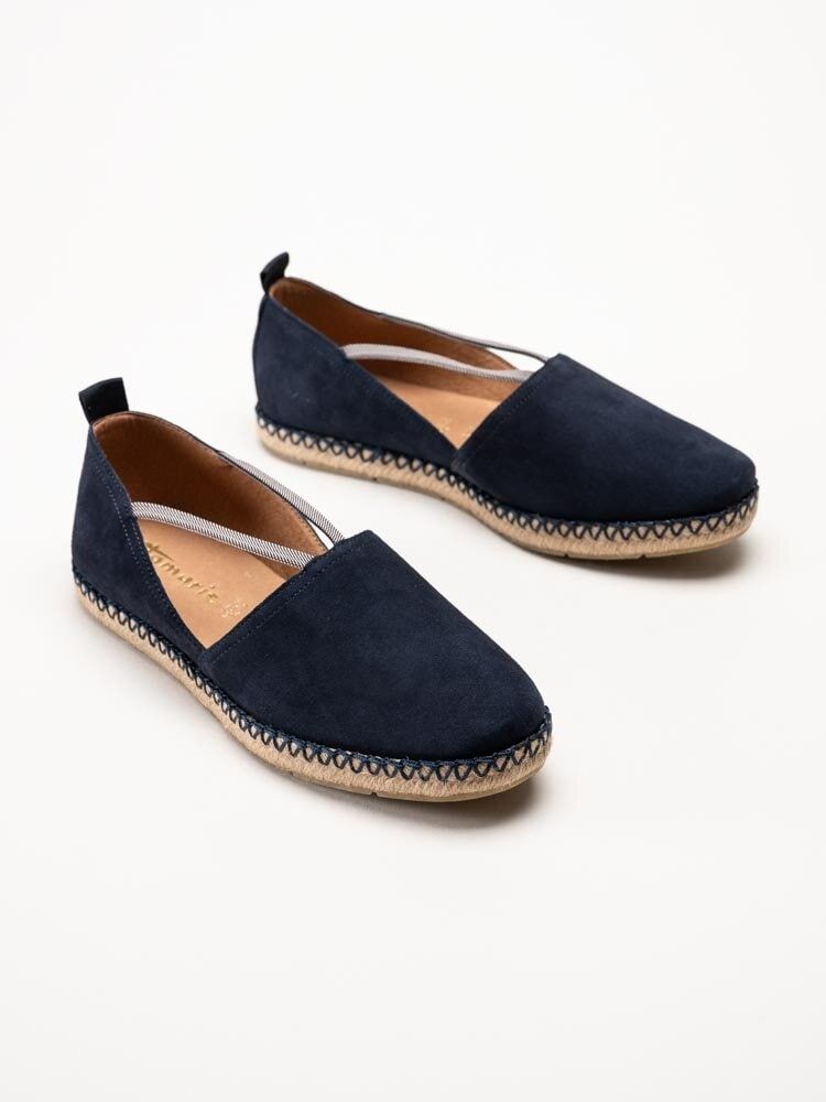 Tamaris - Mörkblå espadrillos i nubuck