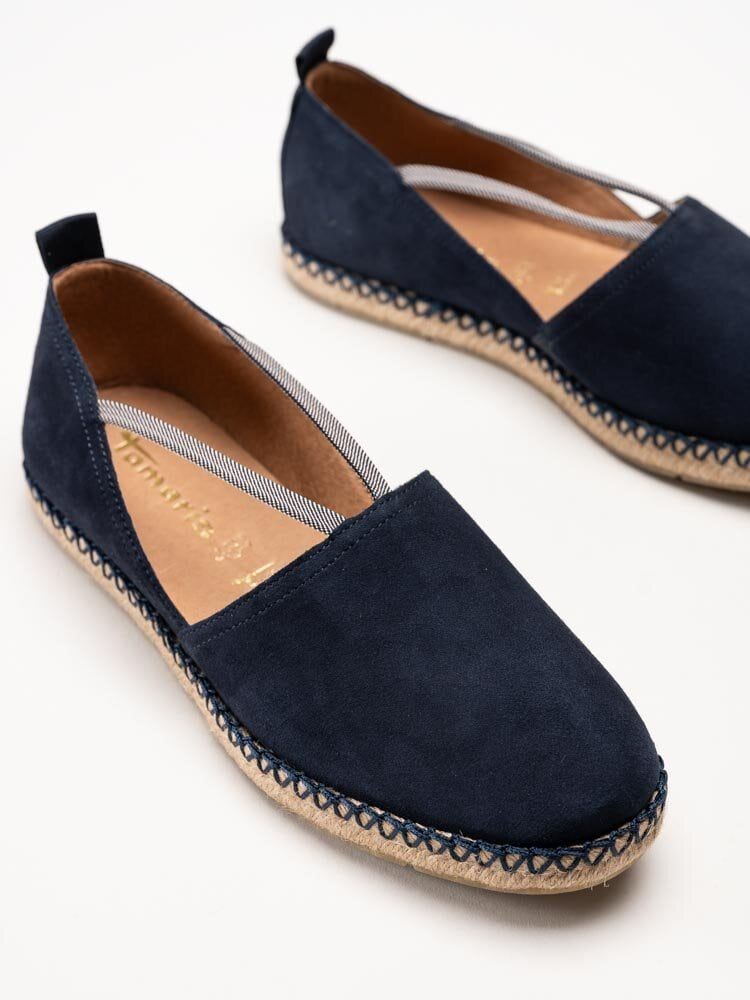 Tamaris - Mörkblå espadrillos i nubuck