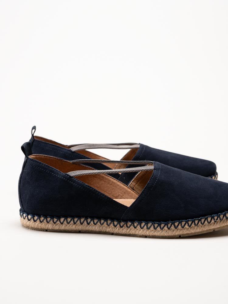 Tamaris - Mörkblå espadrillos i nubuck